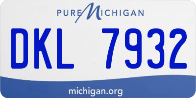 MI license plate DKL7932