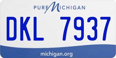 MI license plate DKL7937