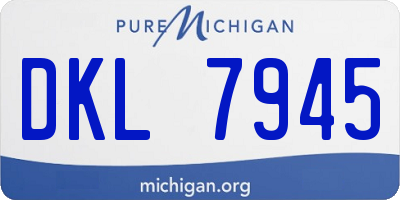 MI license plate DKL7945