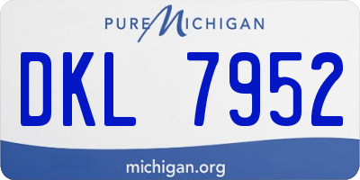 MI license plate DKL7952