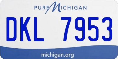MI license plate DKL7953