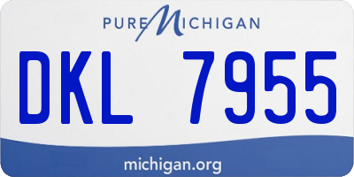 MI license plate DKL7955