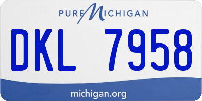 MI license plate DKL7958