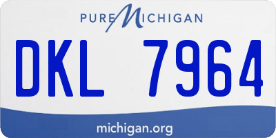 MI license plate DKL7964