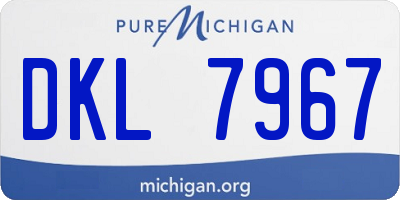 MI license plate DKL7967