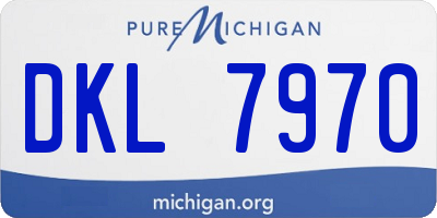 MI license plate DKL7970