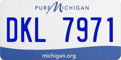MI license plate DKL7971