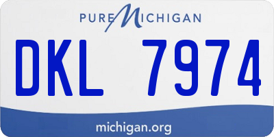 MI license plate DKL7974