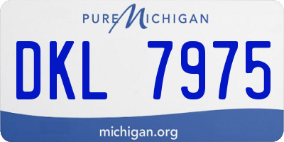 MI license plate DKL7975