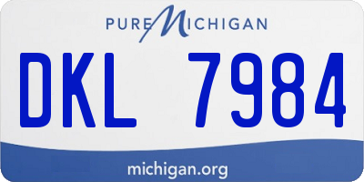 MI license plate DKL7984