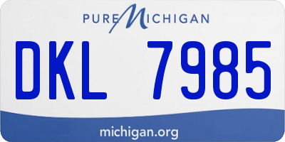 MI license plate DKL7985
