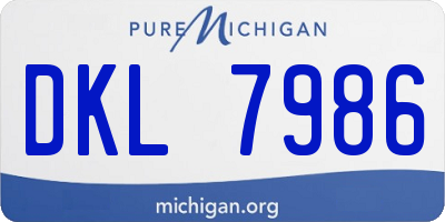 MI license plate DKL7986
