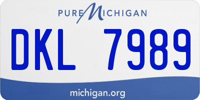 MI license plate DKL7989