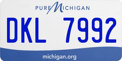 MI license plate DKL7992