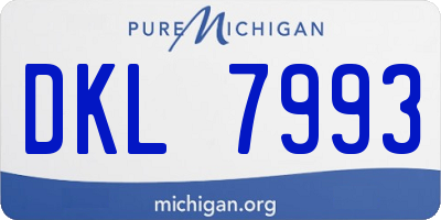 MI license plate DKL7993