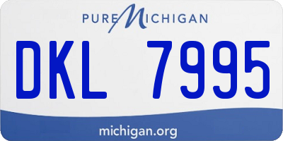 MI license plate DKL7995