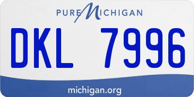 MI license plate DKL7996