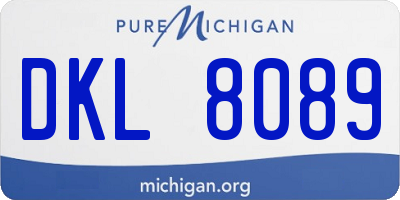 MI license plate DKL8089