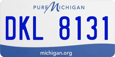 MI license plate DKL8131