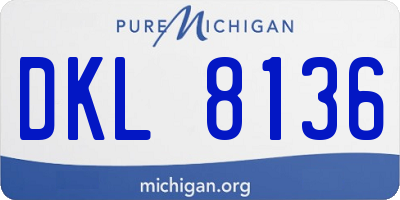 MI license plate DKL8136