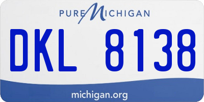 MI license plate DKL8138
