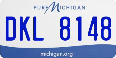 MI license plate DKL8148