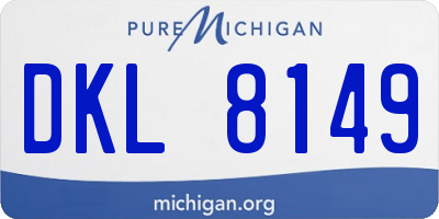 MI license plate DKL8149