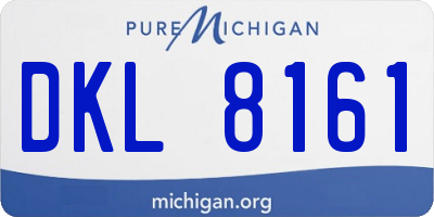 MI license plate DKL8161