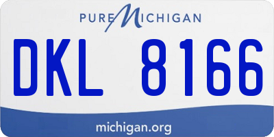 MI license plate DKL8166