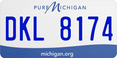 MI license plate DKL8174