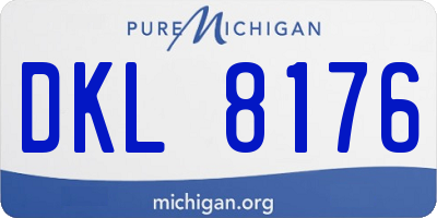 MI license plate DKL8176