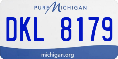 MI license plate DKL8179