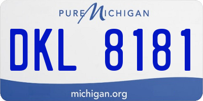 MI license plate DKL8181