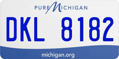 MI license plate DKL8182