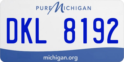 MI license plate DKL8192