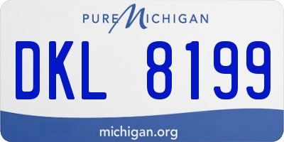 MI license plate DKL8199