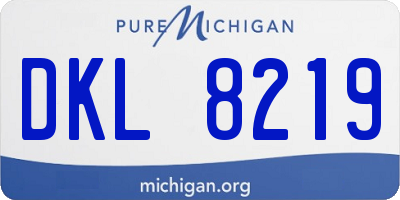 MI license plate DKL8219