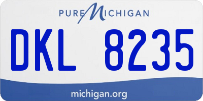 MI license plate DKL8235