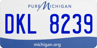 MI license plate DKL8239