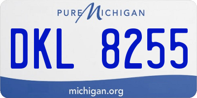 MI license plate DKL8255