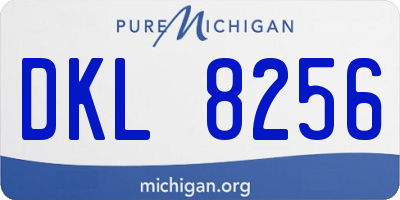 MI license plate DKL8256