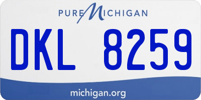 MI license plate DKL8259