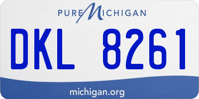MI license plate DKL8261