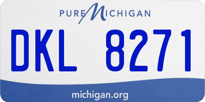 MI license plate DKL8271