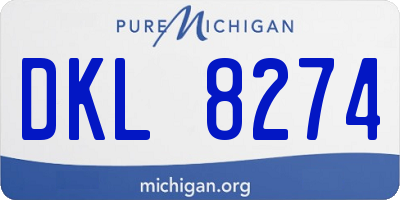 MI license plate DKL8274