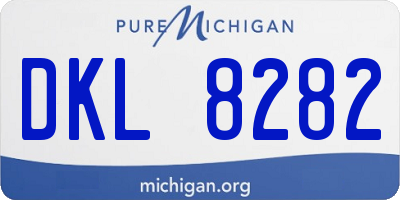 MI license plate DKL8282