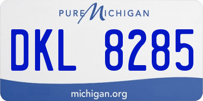 MI license plate DKL8285