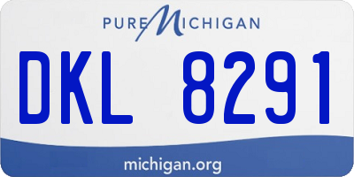 MI license plate DKL8291