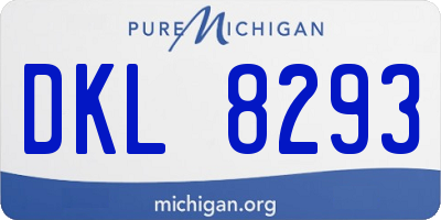 MI license plate DKL8293
