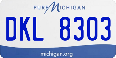 MI license plate DKL8303